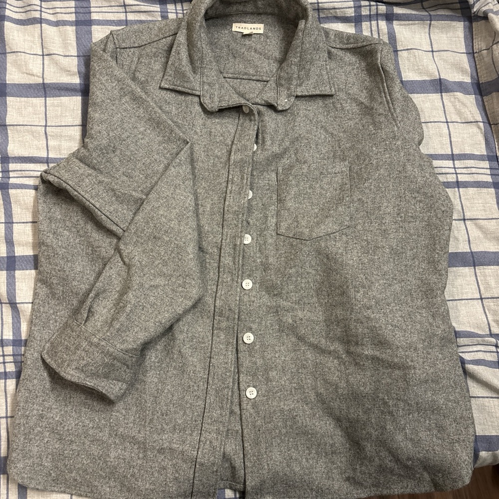 Tradlands Gray Button Down Shirt - image 3